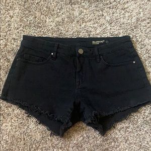 Blank NYC Black cutoff shorts